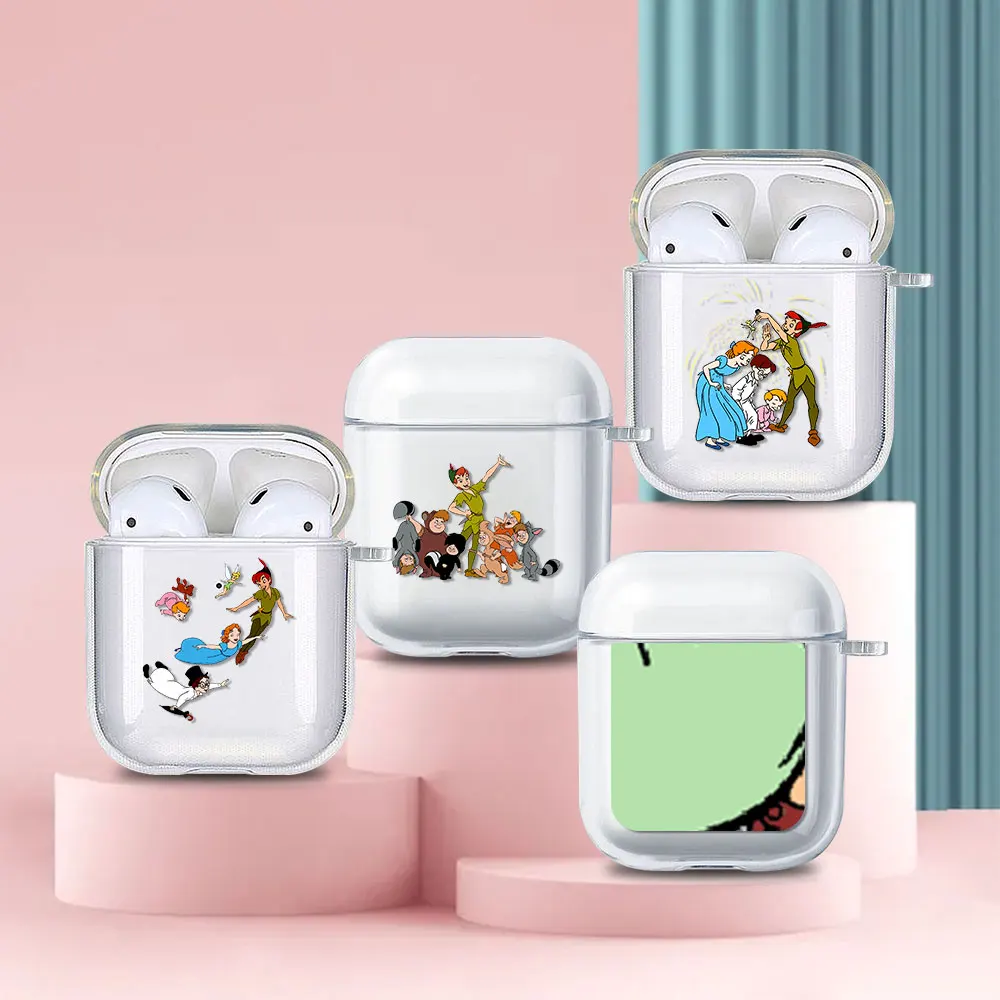 

Disney Silicone Case For Apple Airpods 1 Bluetooth Cover for Airpod 2 Cute Pattern Shockproof Soft Funda Peter Pan