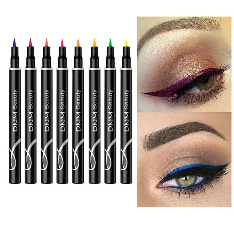 

DNM 12 Color Matte Eyeliner Pen Pencil Waterproof Not Blooming Lasting Sweatproof Liquid Eyeliner Eye Liner Beauty Makeup TSLM1