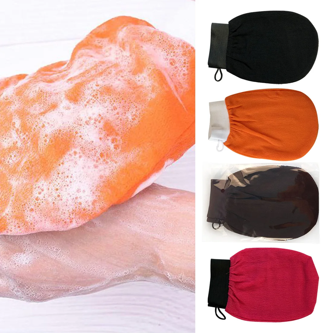 Перчатка-отшелушиватель для ванны скраб чистки тела удаление омертвевшей кожи