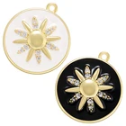 ZHUKOU Золотая эмалированная Подвеска от солнца маленькие подвески для женщин DIY ожерелье серьги ювелирные аксессуары поставки оптом VD1031