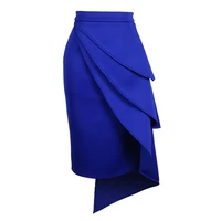 stylish high waist pencil skirt for women ruffle package hip party sexy celebrate classy elegant office lady modest slim fashion