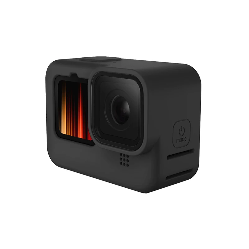 Силиконовый чехол для GoPro Hero 9 черное закаленное стекло защита экрана защитная
