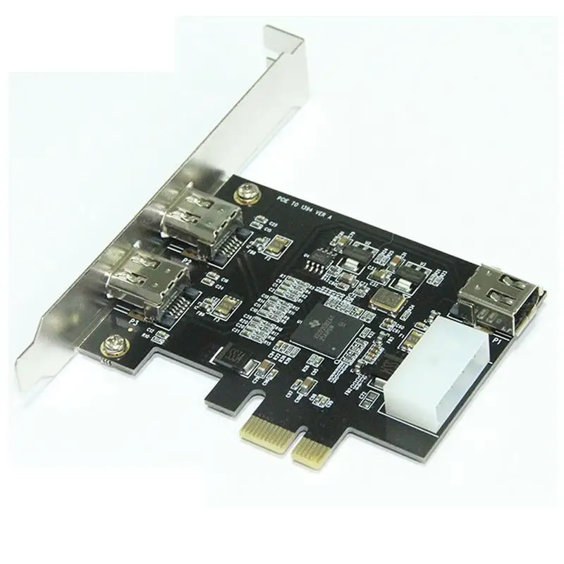 

PCI Express 3 Port Video Capture Expansion Card Firewire 1394A PCIE Card 6Pin 4Pin Port Adapter Card For Desktop PC Hot-swap