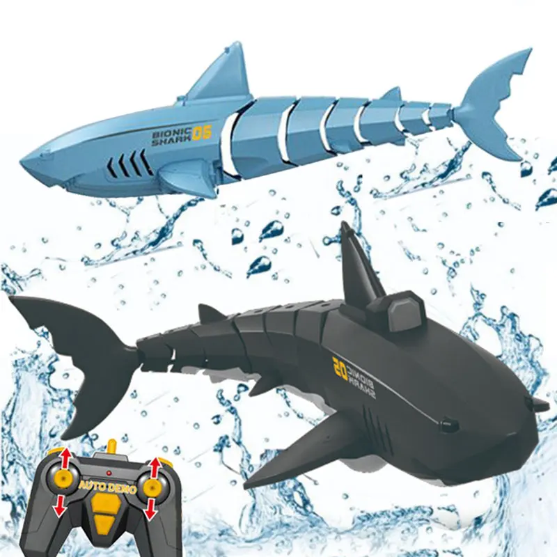 Игрушка симулятор акулы на радиоуправлении 2 4 г водонепроницаемая электронная