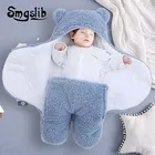 Детский спальный мешок, сверхмягкое пушистое Флисовое одеяло для новорожденных, детская одежда для мальчиков и девочек, детская пеленка