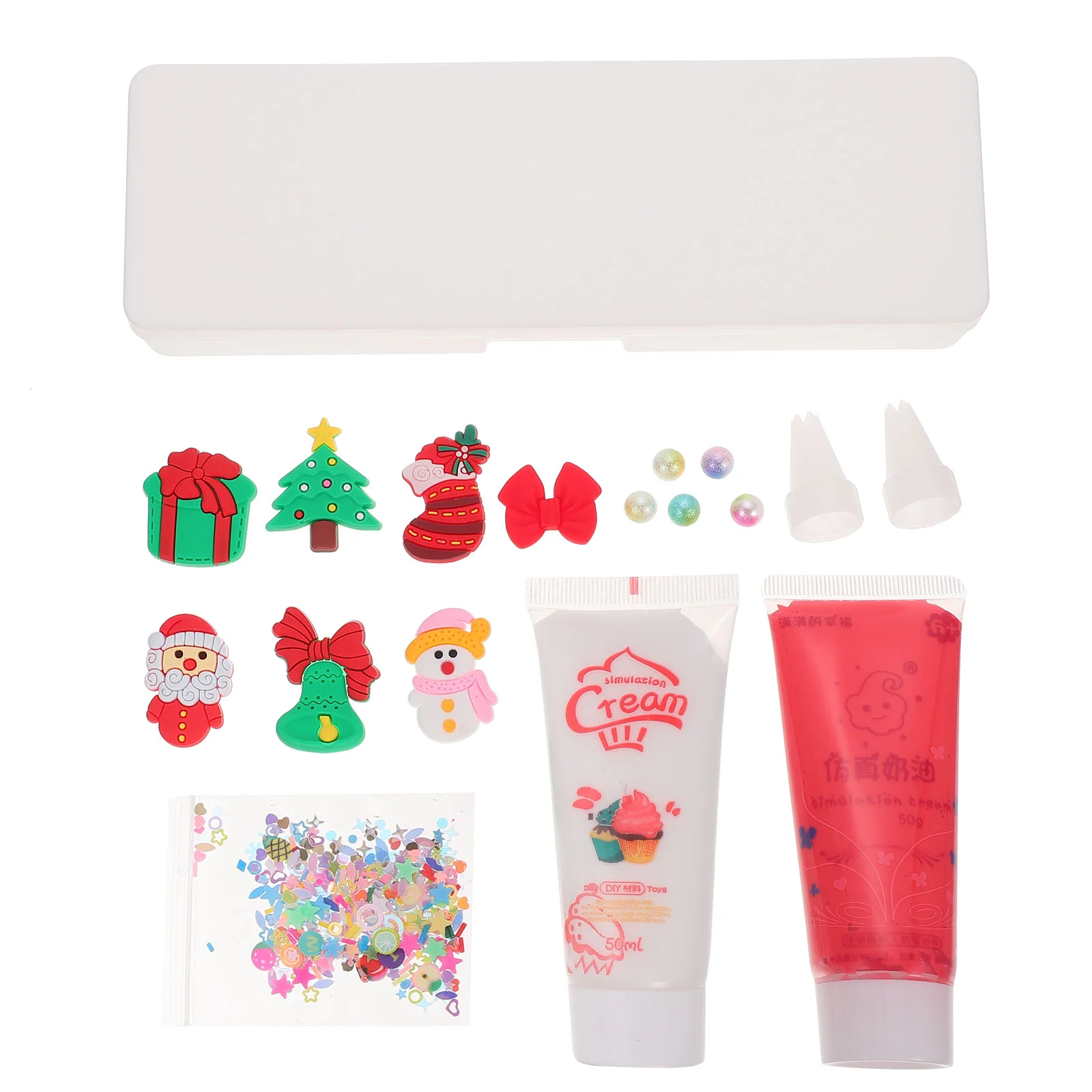 

1Set Decorative DIY Ornaments Adorable Christmas Accessories Pencil Case Decors