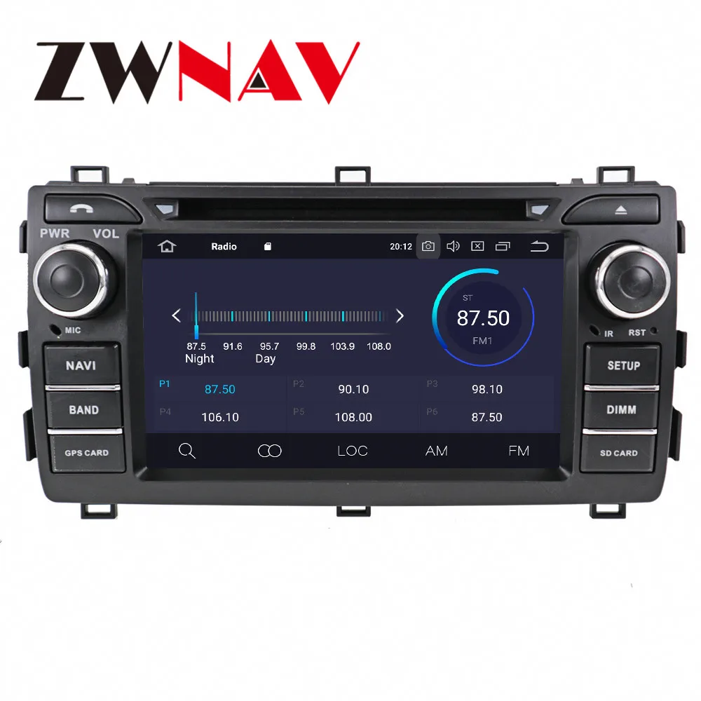 Автомагнитола PX6 Android 10 8 ядер 4 + 64 ГБ GPS навигация для Toyota Auris 2013 2014 2015 автомагнитола