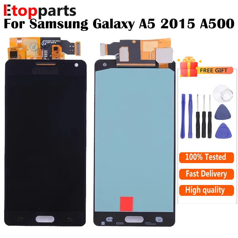 AMOLED для Samsung Galaxy A5 2015 A500 AA5 A500FU A500F ЖК дисплей + сенсорный экран дигитайзер сборка