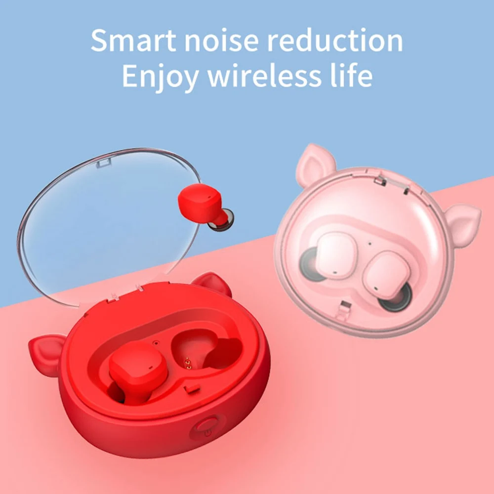 KISSCASE 5 0 TWS беспроводные Bluetooth наушники милые мини спортивные стерео для бега