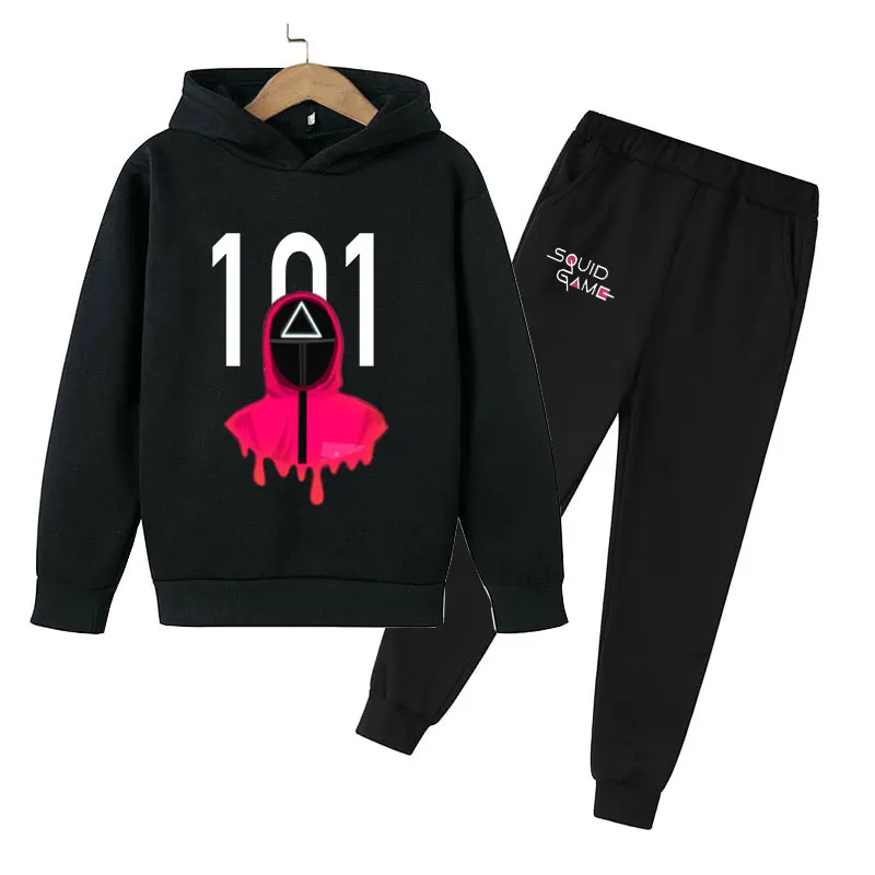 

Squid Game Supervisor Autumn/Winter Children's Fashion Korean Movie Children's Top Set 4-14 Years Old Casual Hoodie 2021