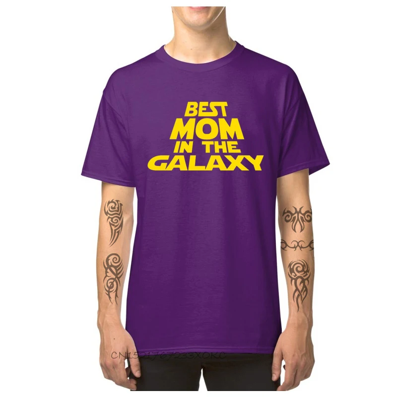 

Best Mom In The Galaxy Short Sleeve Men's T-shirts Tees Mother Day Gift 100% Cotton Mens Tshirt Funny Tee Shirts Popular