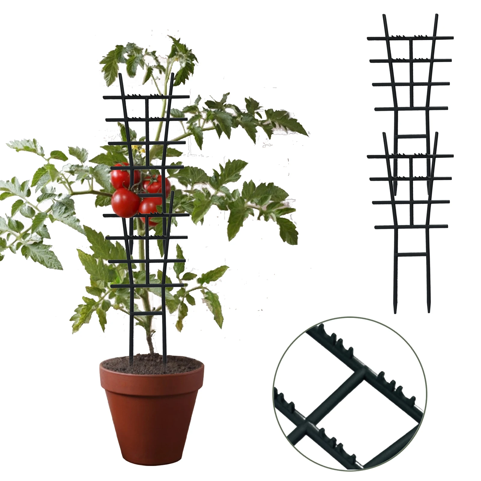 

2PCS Plant Climbing Rack Potted Vine Plant Support Frame Plastic Garden Trellis Flowers Stand Cage gardening tool