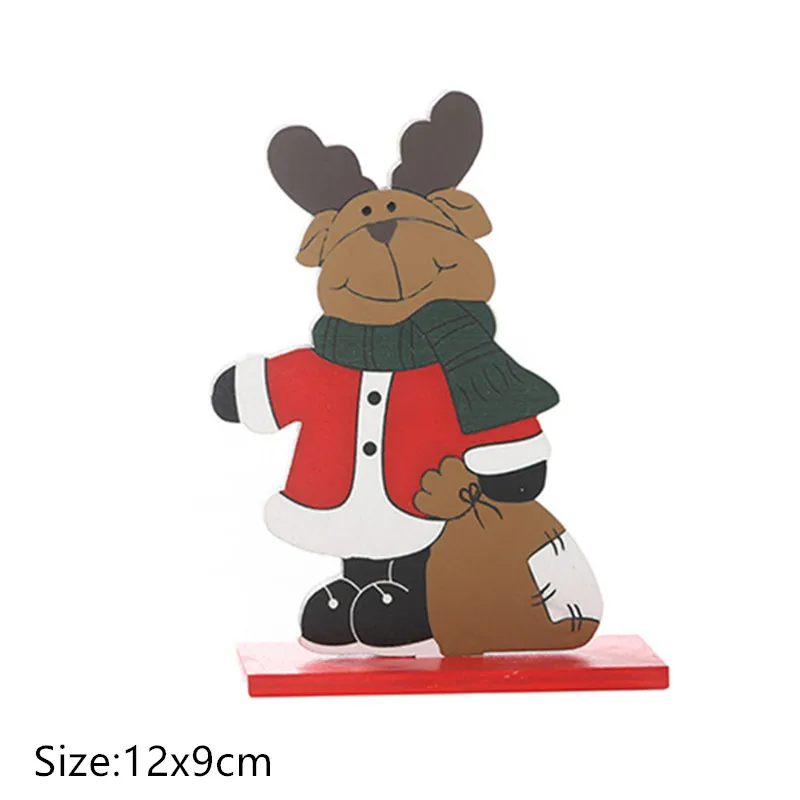 1pc-37-elk stand Рождество Noel Счастливого Рождества деревянные подвесные украшения для рождественской елки украшения для дома Noel Navidad Декор новогодние подарки - Цвет: 1pc-37-elk stand