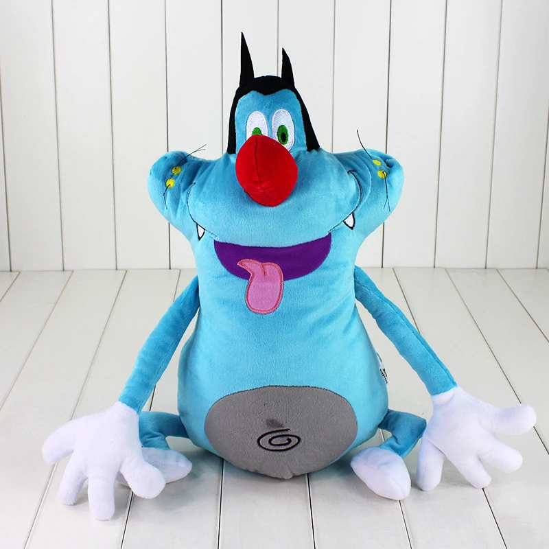 

1PC 40cm French Cute Cartoon Oggy and The Cockroaches Plush Toy Fat Cat Oggy Stuffed Animal Doll Anime Plush