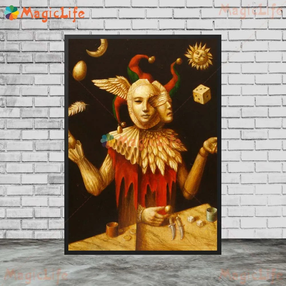 

Постер в скандинавском стиле «Queen of Cup», Настенная картина на холсте с игральными картами для покера, для гостиной, домашний декор без рамки