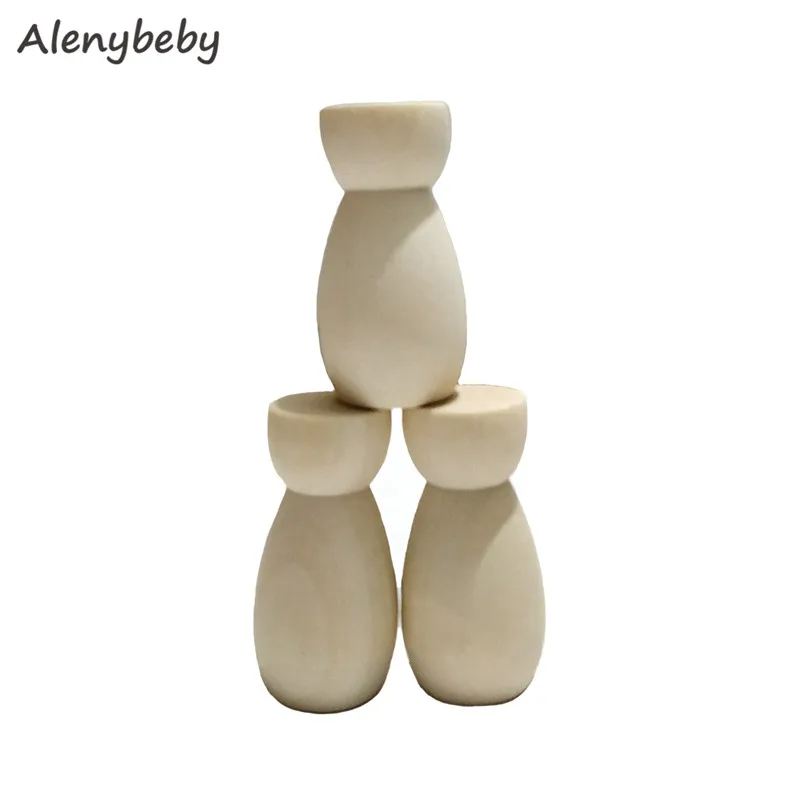 Wood Peg Dolls 40mm Flat-headed People Shape DIY Crafts Cake Wooden For Family Kid'S Printed Party Wedding Decoration | Мать и