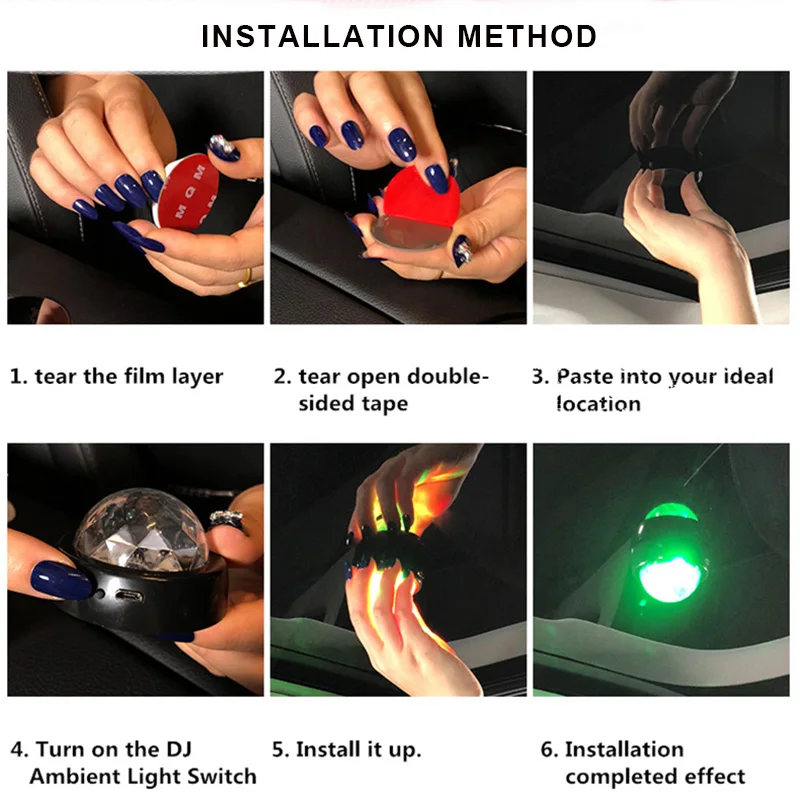 Светодиодная декоративная Автомобильная мини-лампа для диджея освесветильник