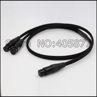 1m high quality y patch cable 1 xlr male to 2 xlr female audio cable