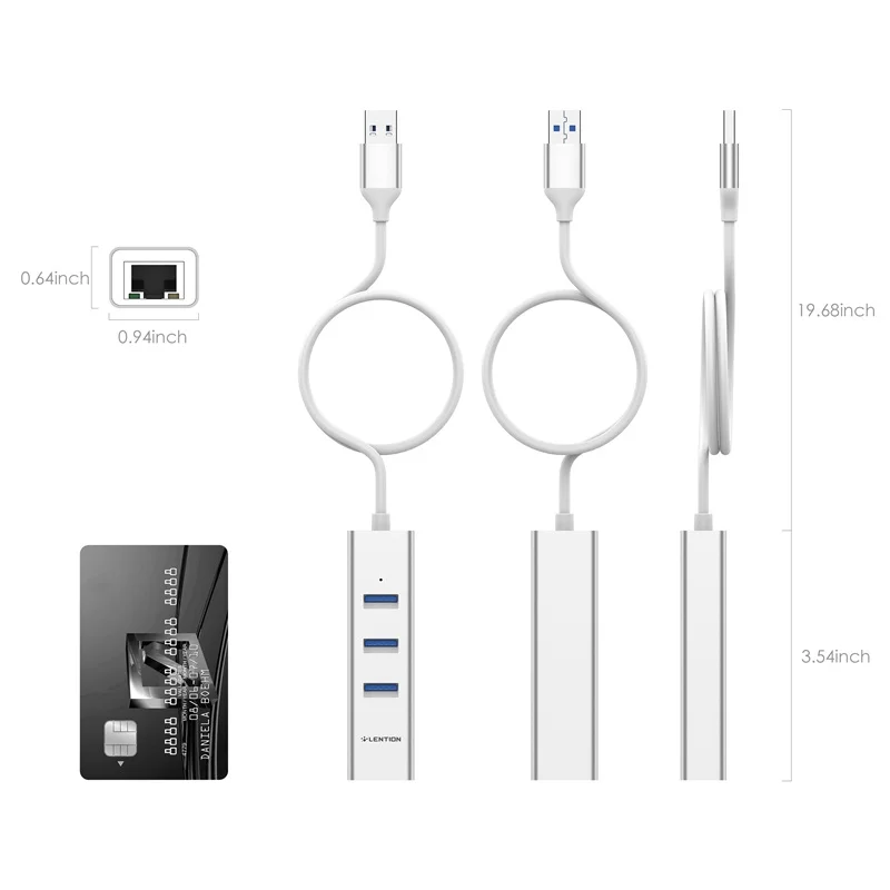 Хаб USB 3 0 с портами гигабитная сеть Ethernet RJ45 LAN адаптер совместимый MacBook Air/Pro более