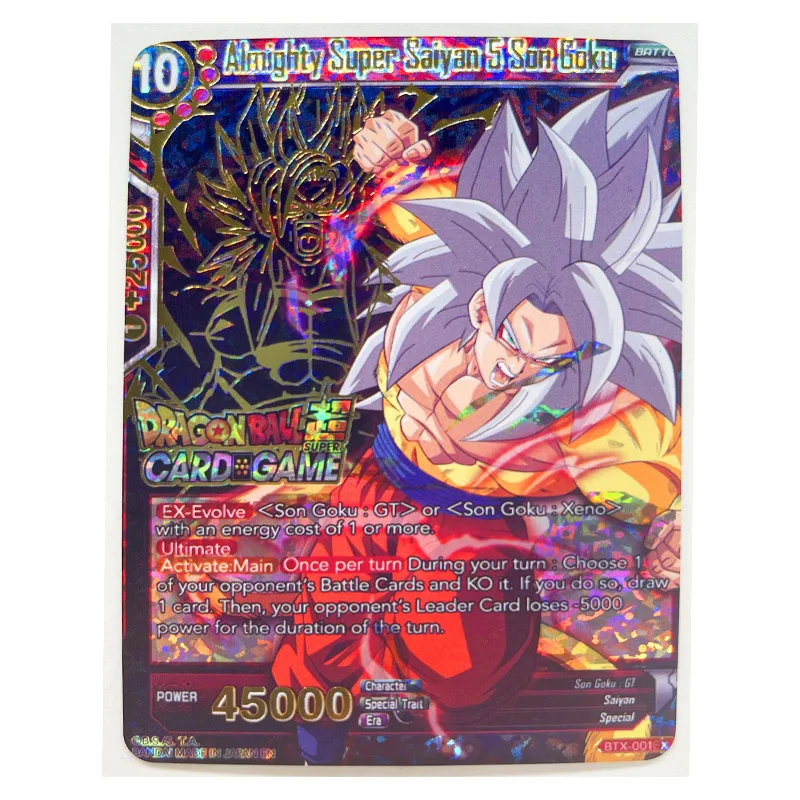 Dragon Ball Z GT Супер Саян 4 героев карточной ультра инстинкт Гоку игровая коллекция