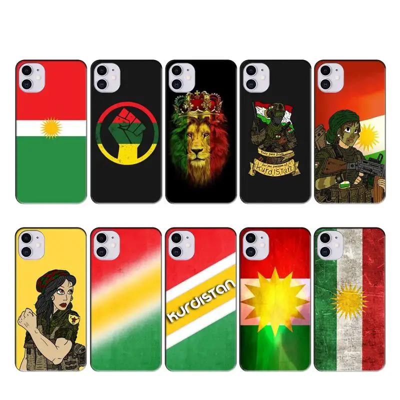 

Kurdistan Flag Fundas Coque Case for IPhone 12 11 Pro Max XR X XS XR 7 8 6s Plus SE 2020 Cover Accessories