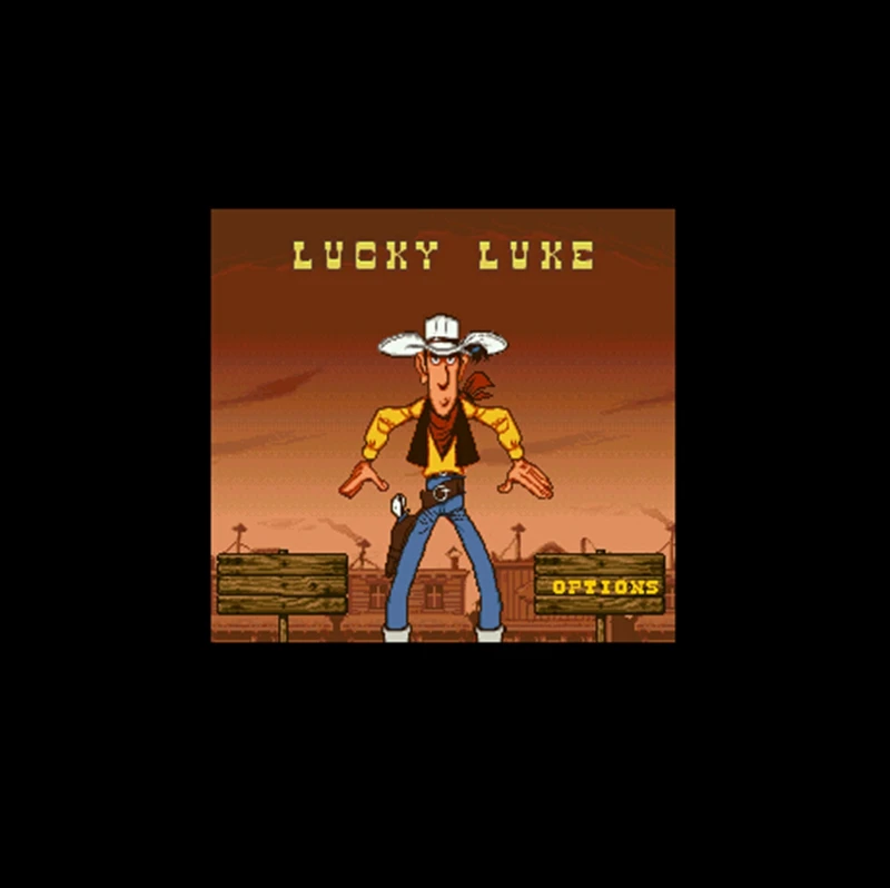 Lucky Luke NTSC Версия 16 бит 46 Pin большая серая игровая карта для игроков в США|Картриджи|