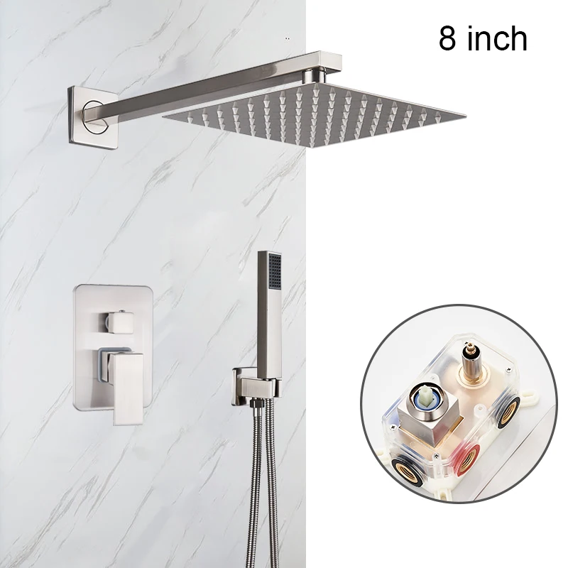 Senlsen 100 pcs 8inch shower faucet black /chrome/nickle/golden 2 ways 3 | Обустройство дома