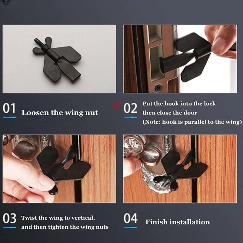 Портативный дверной замок для путешествий с панелью шкафчик изнутри дома отеля
