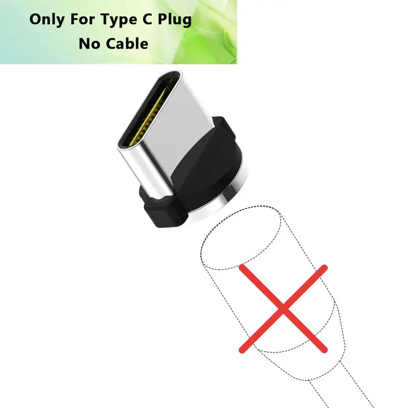 Type C Plug No Cable Магнитный зарядный кабель для быстрой зарядки Micro usb type C кабель для iPhone 11 Pro Max samsung Xiaomi Мобильный телефон USB C Магнитный провод - Цвет: Type C Plug No Cable