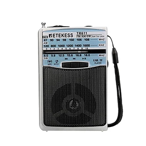 Retekess TR611 портативный FM AM SW 3 диапазона радио с разъемом для наушников USB TF плеер Поддержка MP3 формат
