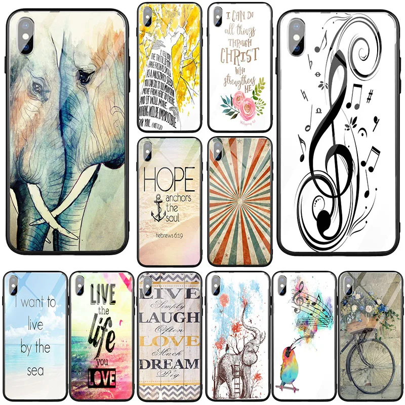 Чехлы из закаленного стекла для iPhone 6 6S Plus 7 7Plus 8 8Plus X XR XS 11 Pro Max|Бамперы| |