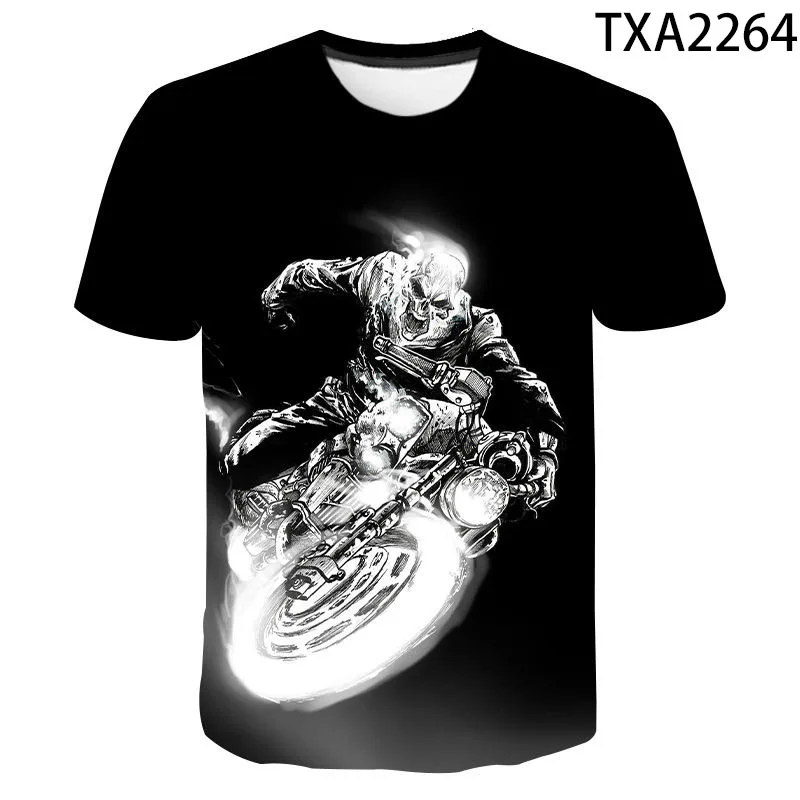 

2020 New Summer 3D T shirt Ghost Rider Men Women Children Casual Fashion Streetwear Boy Girl Kids Printed T-shirt Cool Tops Tee