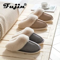 fujin new autumn winter women men slippers bottom soft home shoe cotton slippers indoor slip on slides comfortable shoe slippers