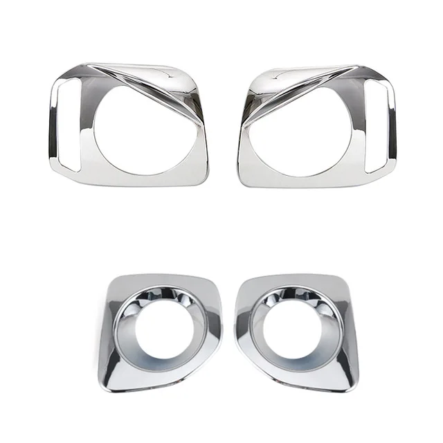 chrome 4 pc MOPAI колпак лампы для Suzuki Jimny 2007 Up Автомобильный передний головной светильник, поворотный светильник, задний противотуманный фонарь, декоративный комплект, автомобильные аксессуары - Цвет: chrome 4 pc