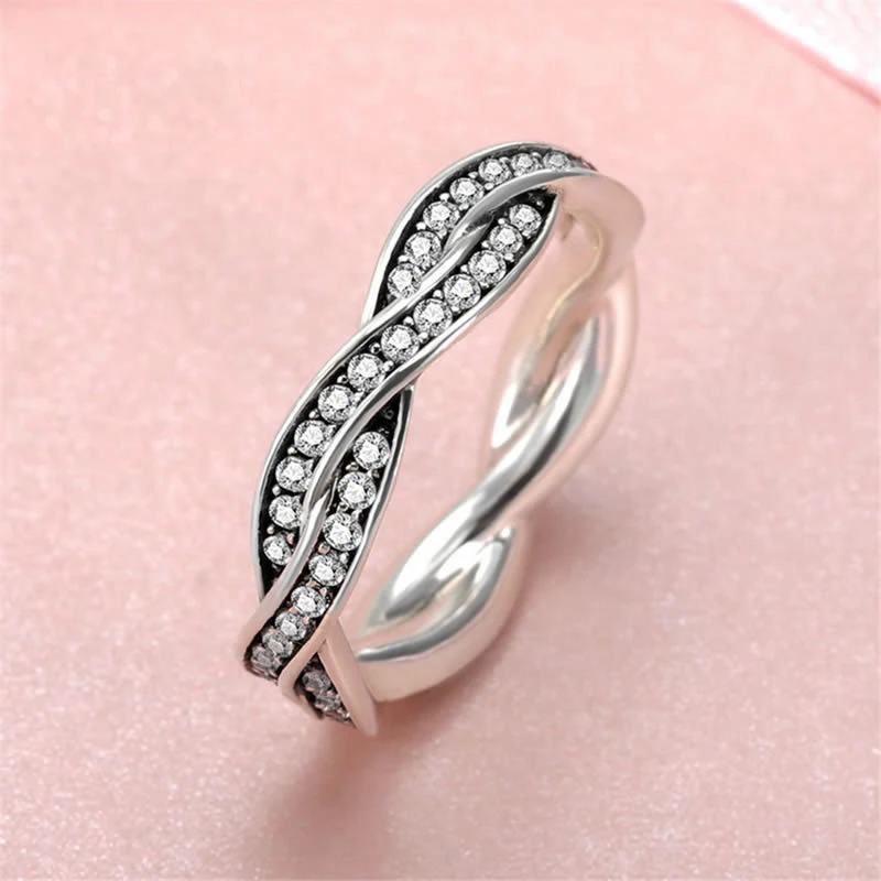 TONGZHE модные штабелируемые любовные кольца для женщин белого и золотого цвета AAA CZ