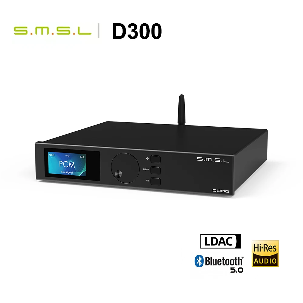 SMSL D300 Bluetooth 5,0 декодер DAC ROHM BD34301EKV чип XMOS DSD512 PCM768KHZ LDAC декодер с дистанционным управлением XLR/RCA выход