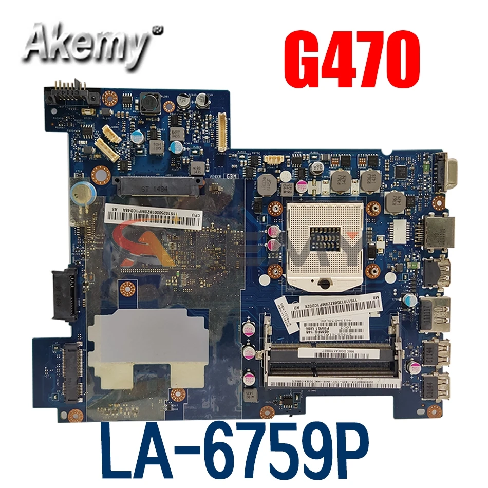Материнская плата для ноутбука lenovo G470 PIWG1 LA 6759P HM65 DDR3 100% хорошо