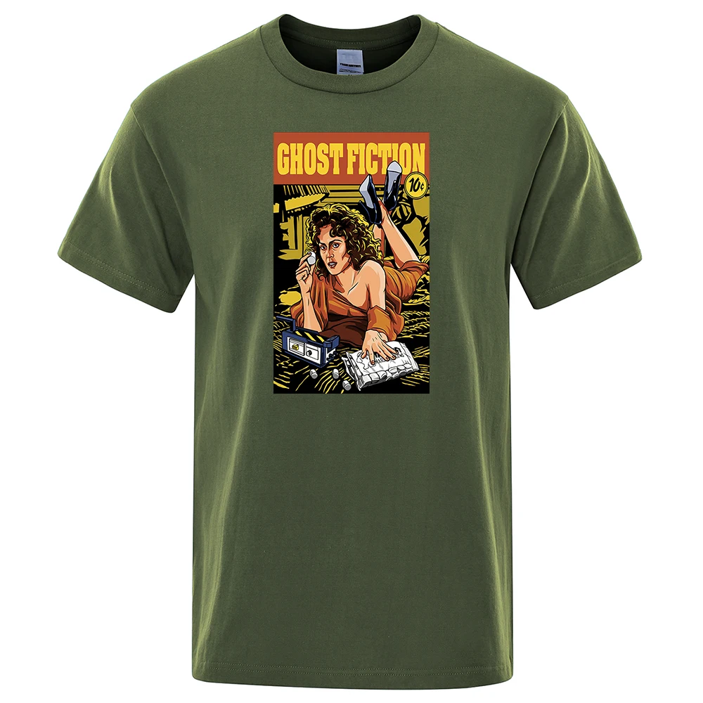 

Мужские футболки с принтом призрачной фантастики и зрелой женщины, модные футболки S-Xxxl, простые повседневные футболки, крутые облегающие м...