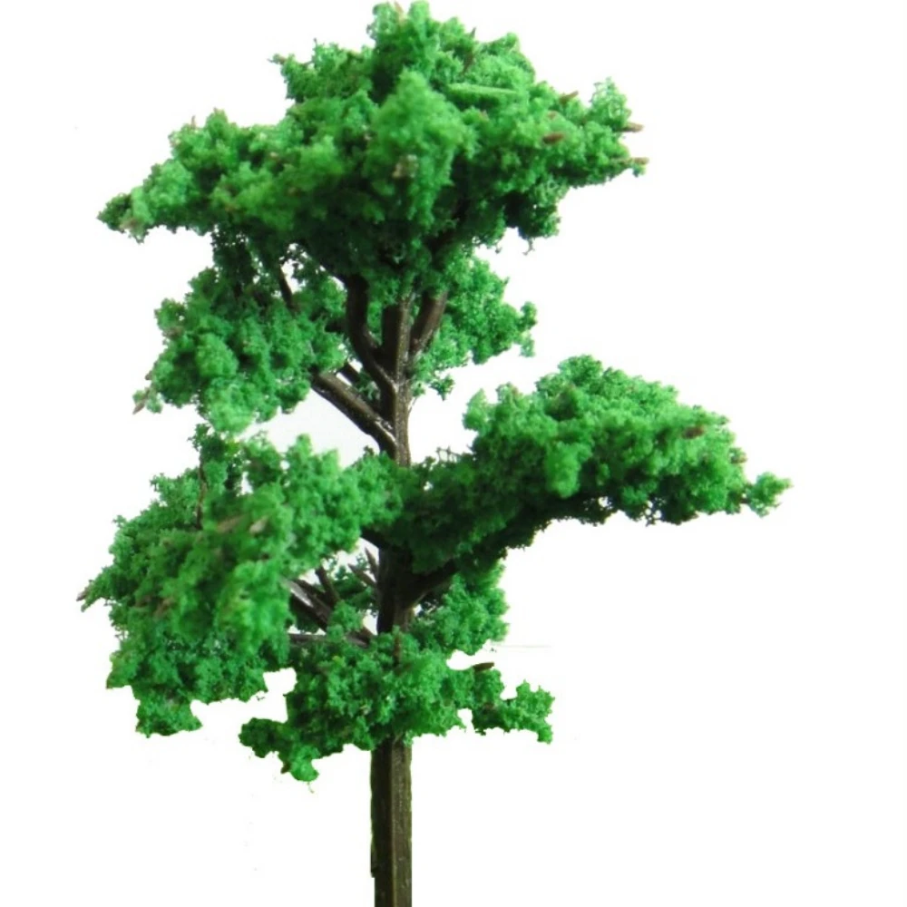 

4cM-12CM green Plastic scale street model Trees for Train Railway Architecture Scenery HO N OO layout