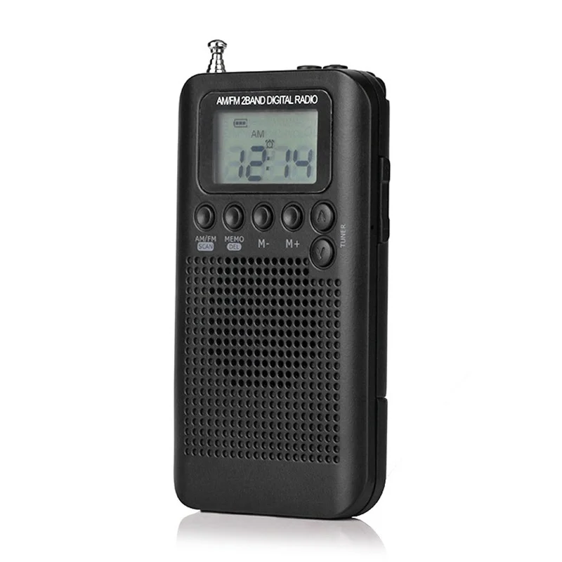 Портативный AM FM-радиоприемник цифровой дисплей карманное мини-радио с динамиком