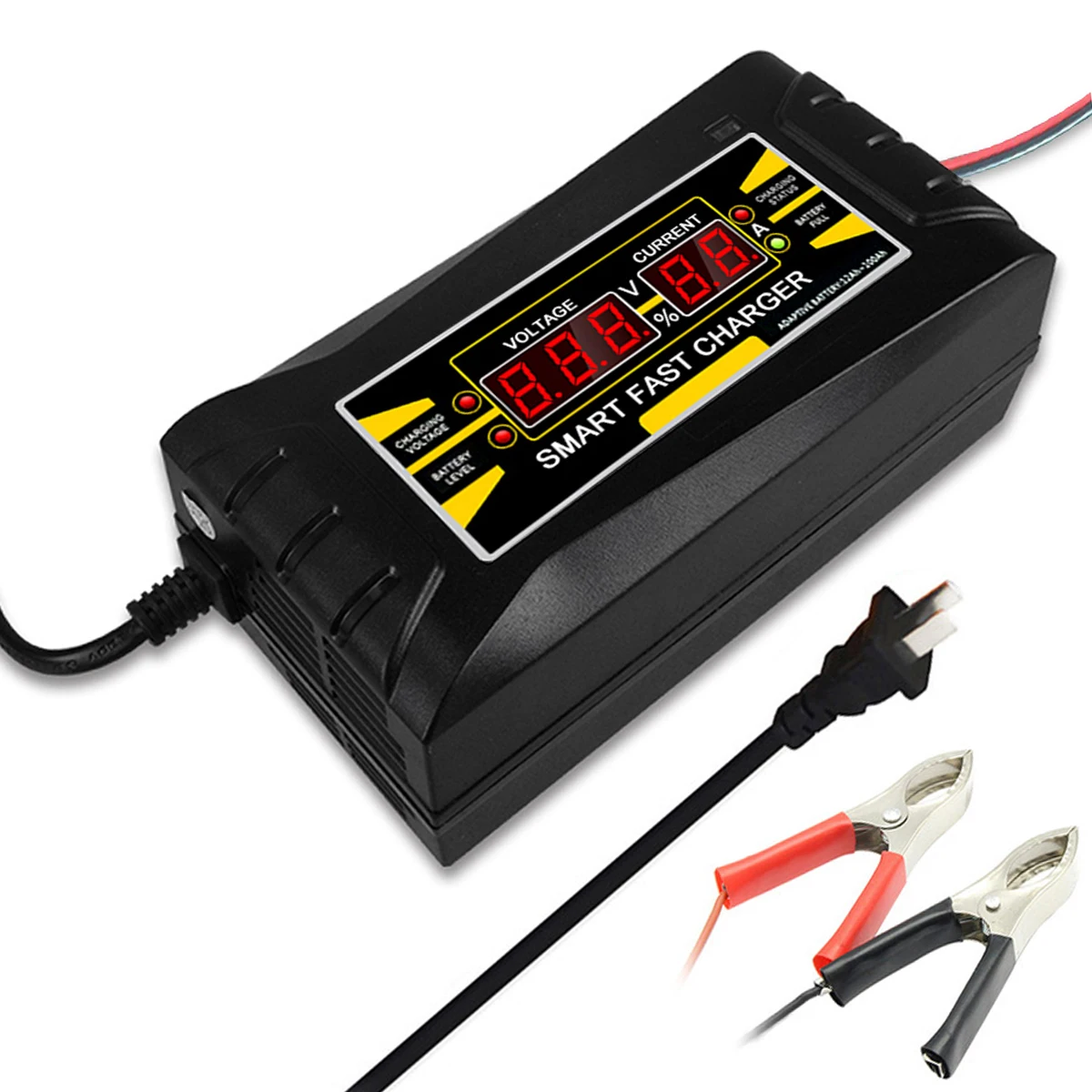 Зарядное устройство для автомобильного аккумулятора с ЖК дисплеем 150 250 В