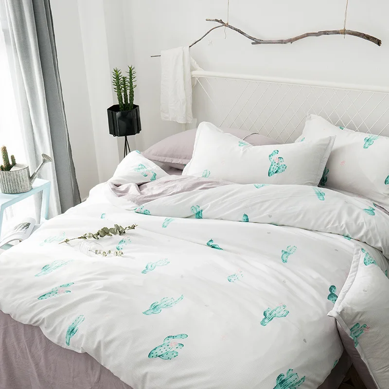 Комплект постельного белья для девочек из хлопка и льна | Дом сад