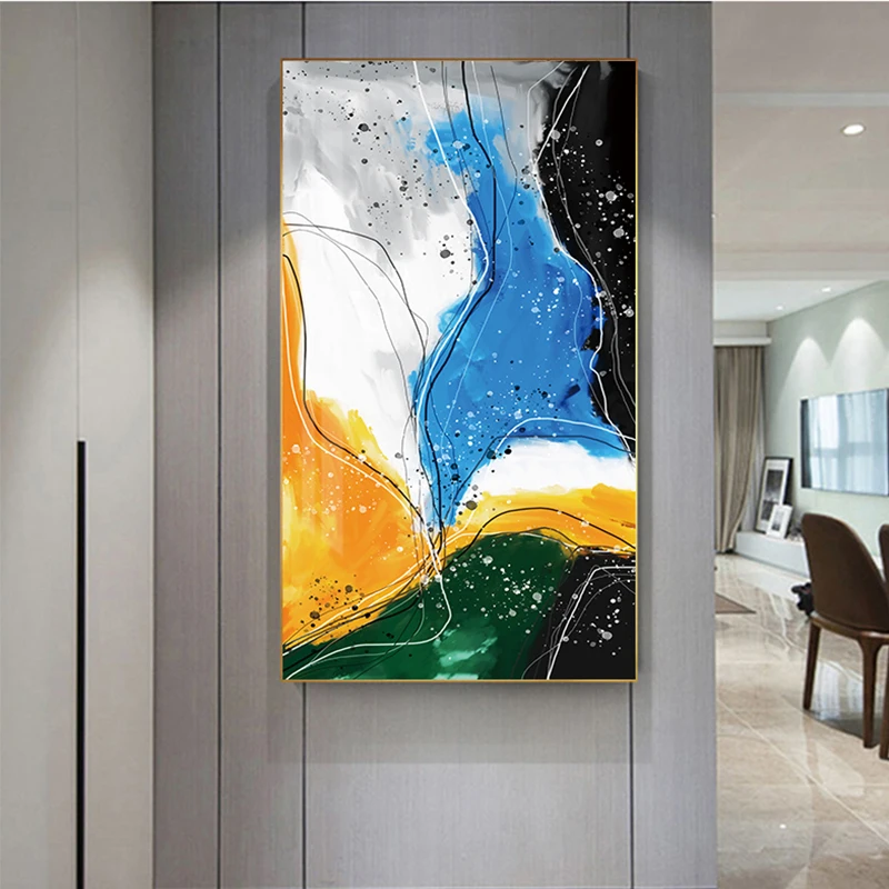 Modern Abstract Art Wall Picture Nordic Poster Colourful Print Fashion Canvas for Living Room Bedroom Tableaux Salon | Дом и сад