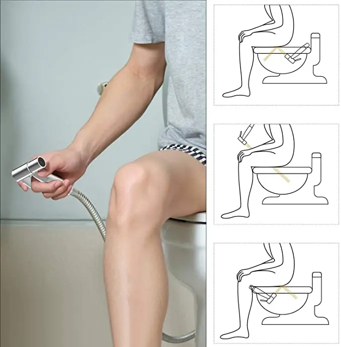 LASO Stainless Toilet bidet sprayer faucet washing Hand Bidet Bathroom hand shower head black self cleaning taps | Обустройство дома