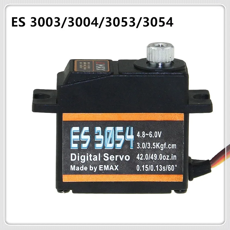 

1pc new EMAX ES3003 ES3004 ES3053 ES3054 17g Plastic/Metal Analog/Digital Gear Servo For F3A 3D Airplane Model