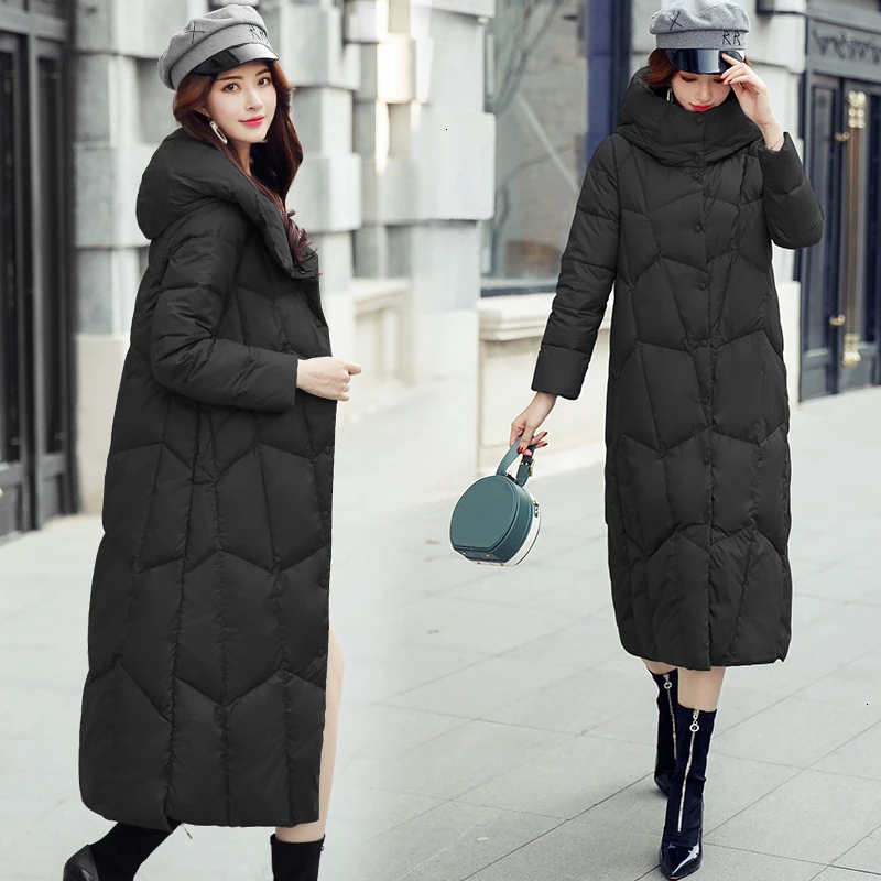 Женский пуховик зима 2019 новинка длинный теплая уличная одежда женский Женская