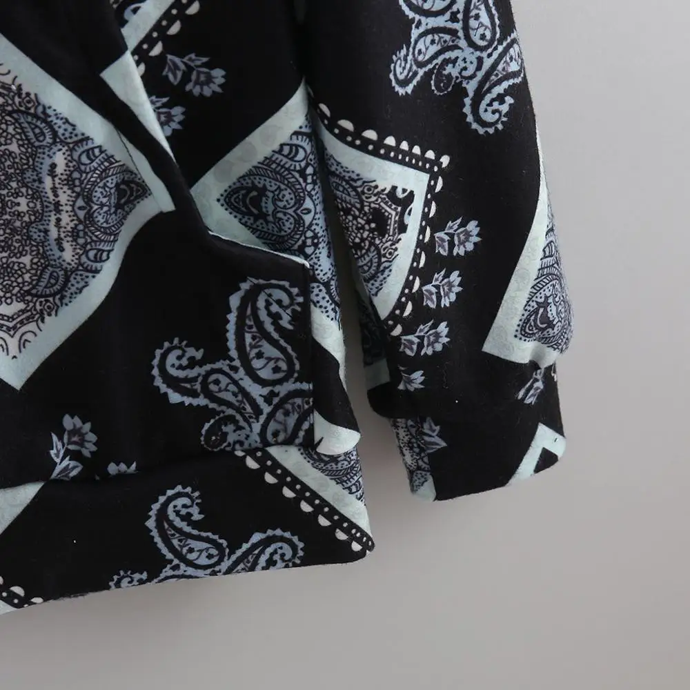 Мужская полосатая этническая ретро стиль принт длинный рукав свободная