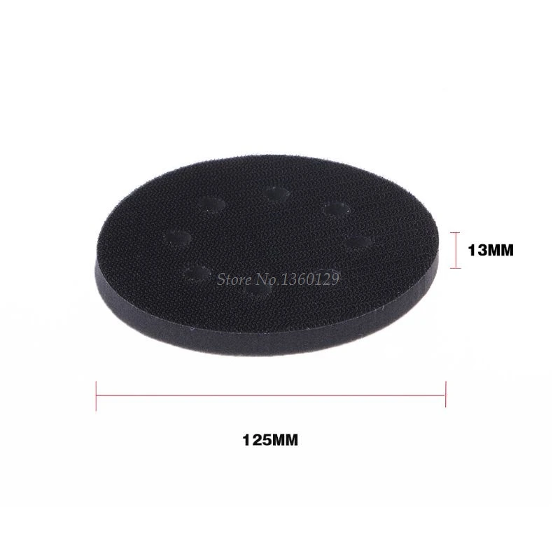 

5 Inches 8-Hole Soft Sponge Interface Pad for Sanding Pads Hook&Loop Sanding Discs for Uneven Surface Polishing Power Tools