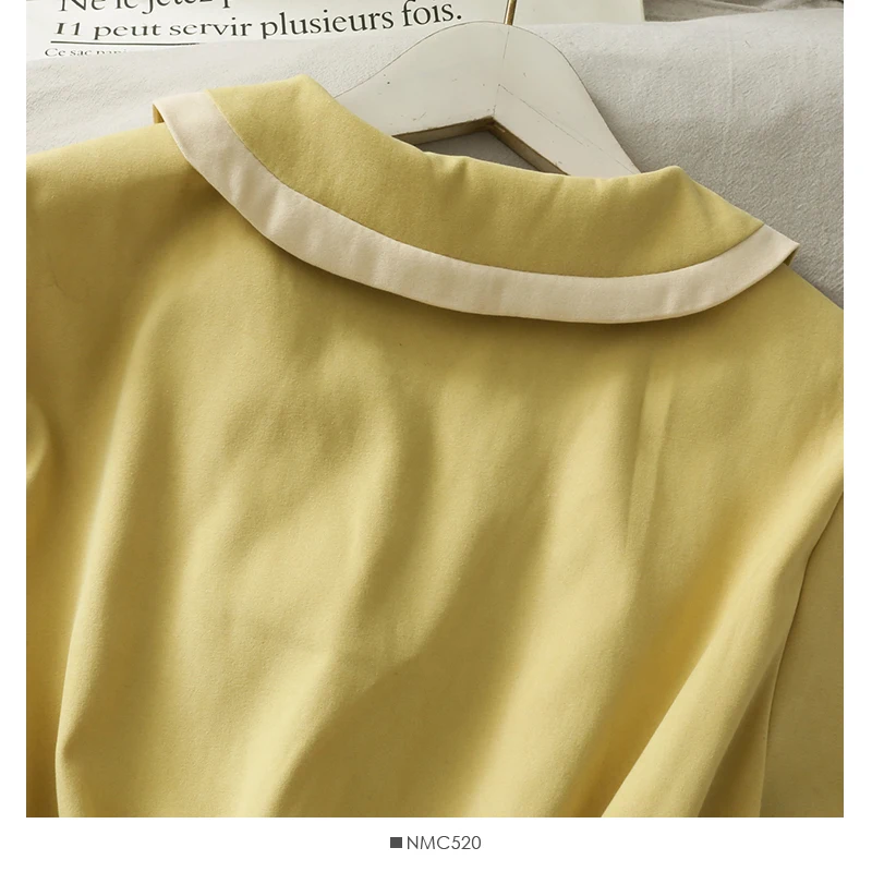 

Preppy Style Solid Sweet Dress Woman Long Sleeve Simple Elegant Stylish New Students High Waist Dresses for Women Party