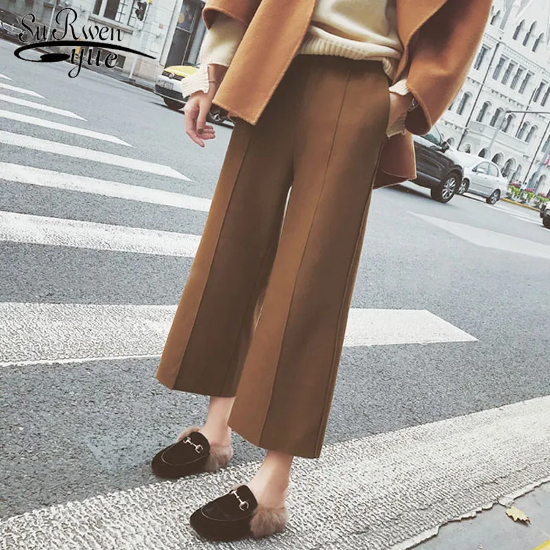 Модель 2020 года модные зимние новые женские брюки плотные шерстяные девять брюк